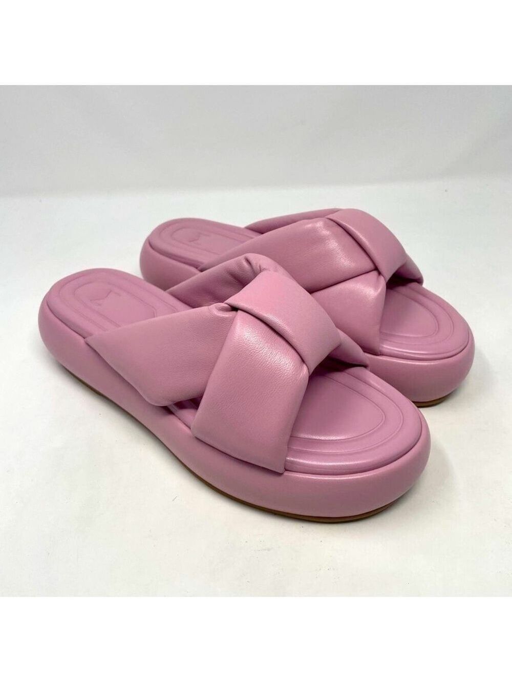 Marc Fisher Women’s Vayle Slip On Leather Platform Sandals - NWT